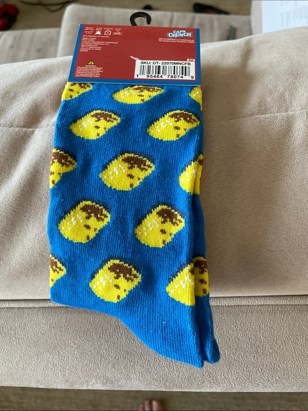 Men’s Blue Novelty Socks -captain  crunch
